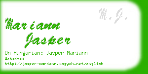 mariann jasper business card